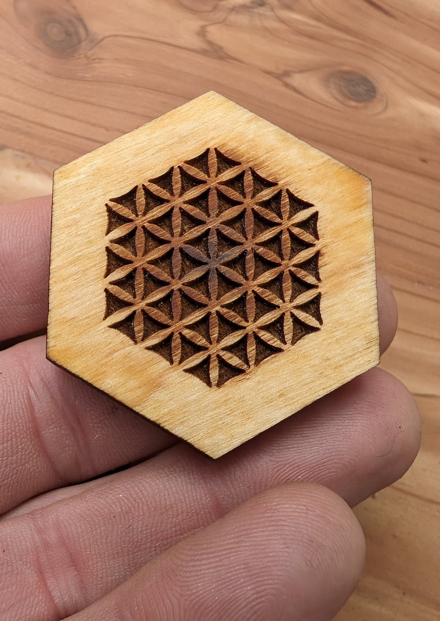 Sacred Geometry Lasercut Wood Magnets