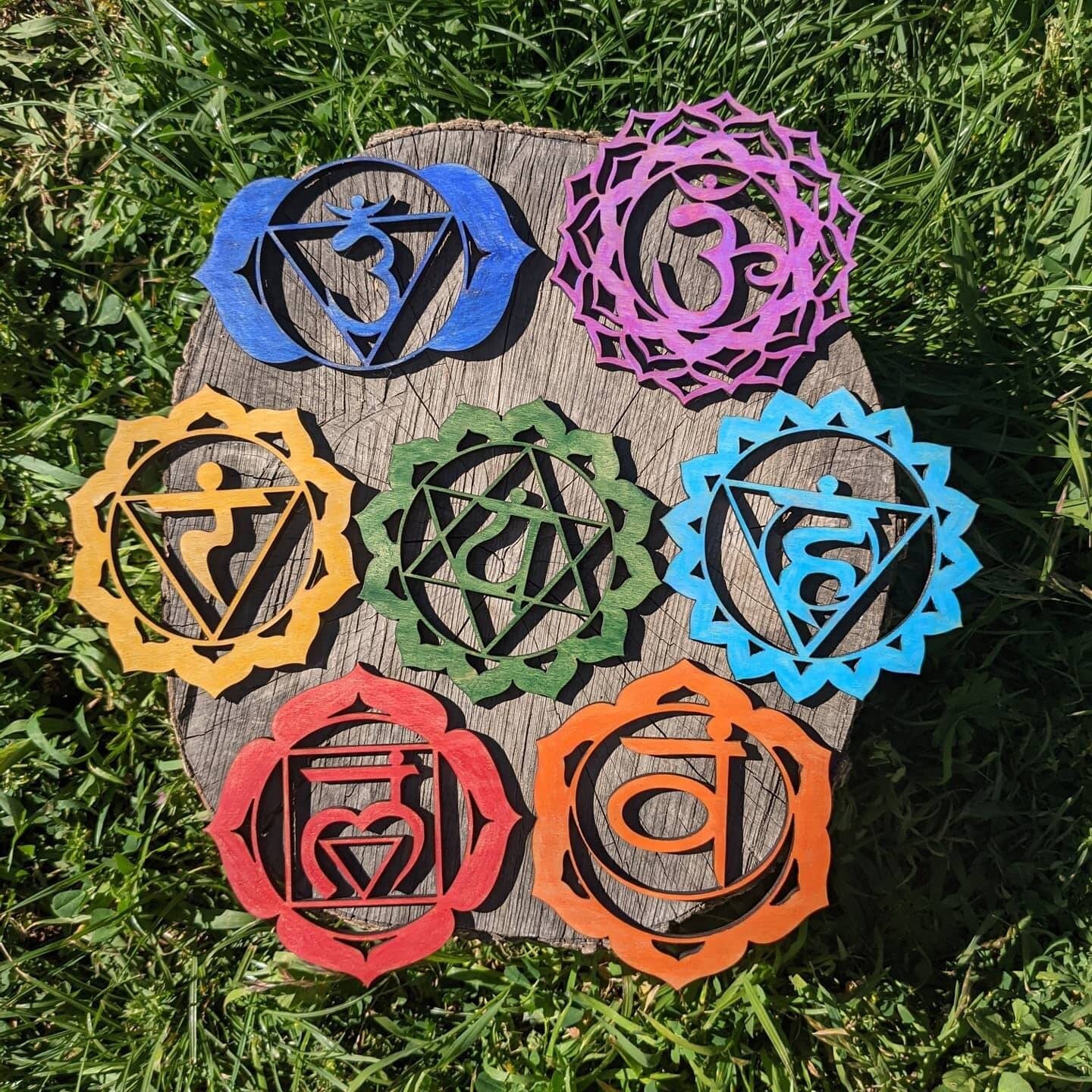 Rainbow Chakra Sustainably Grown Wood Art Set