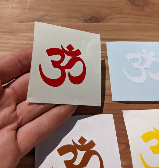 Om Symbol Sticker - ॐ Sanskrit Yoga Decal in Your Choice of Colors