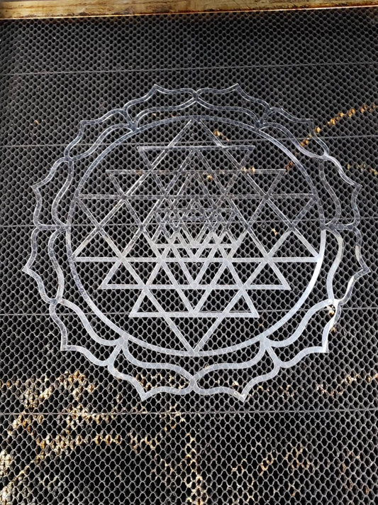 Sri Yantra Laser Cut Stencil - Sacred Geometry