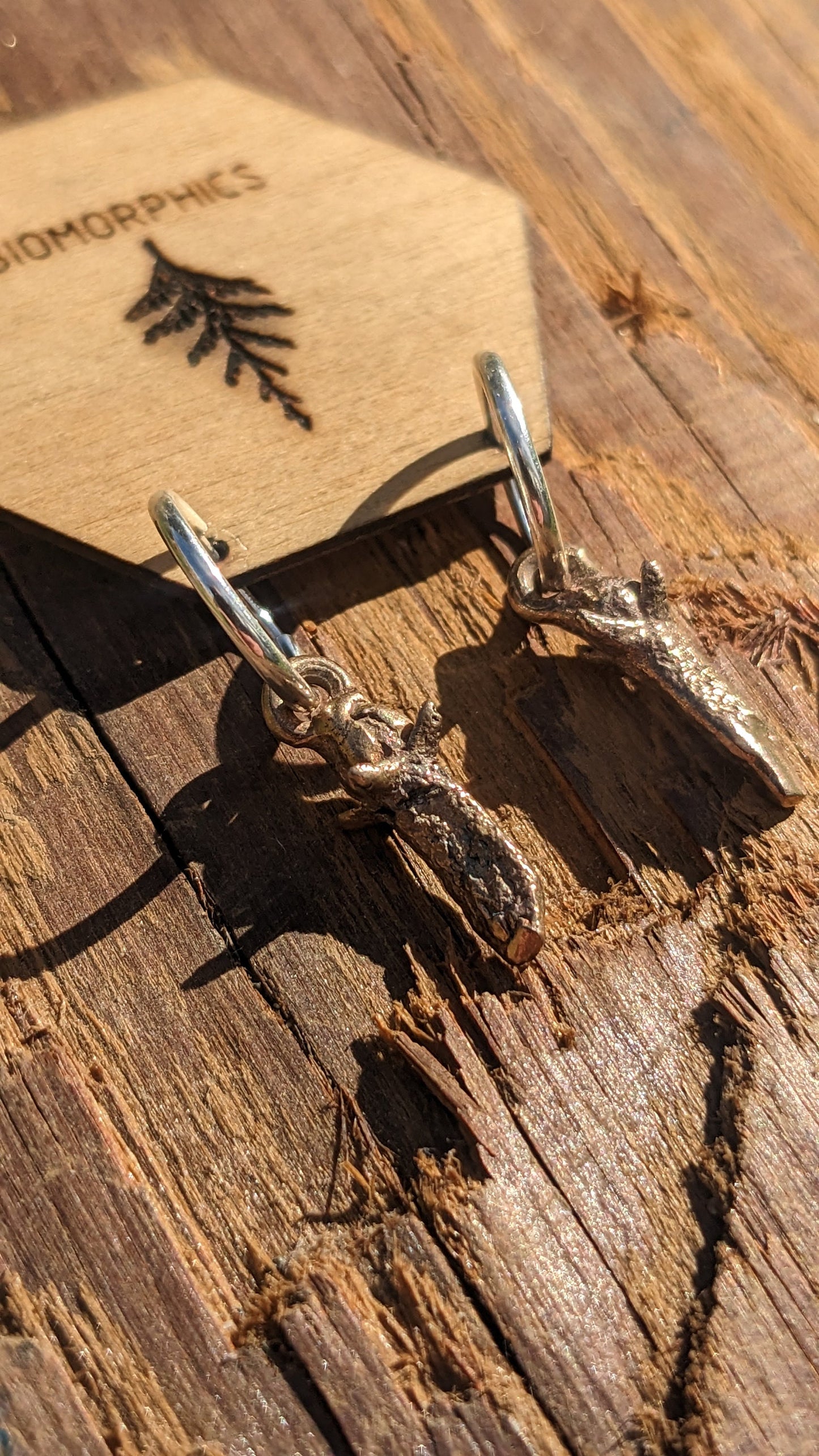 Clove Dangle Earrings - Mixed Metal Spice Jewelry in recycled Bronze and 925 Silver