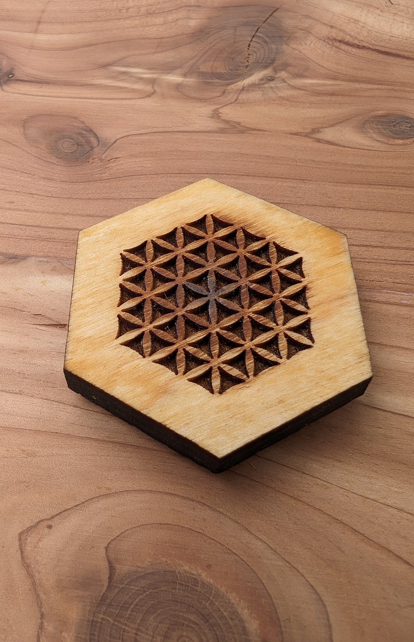 Sacred Geometry Lasercut Wood Magnets