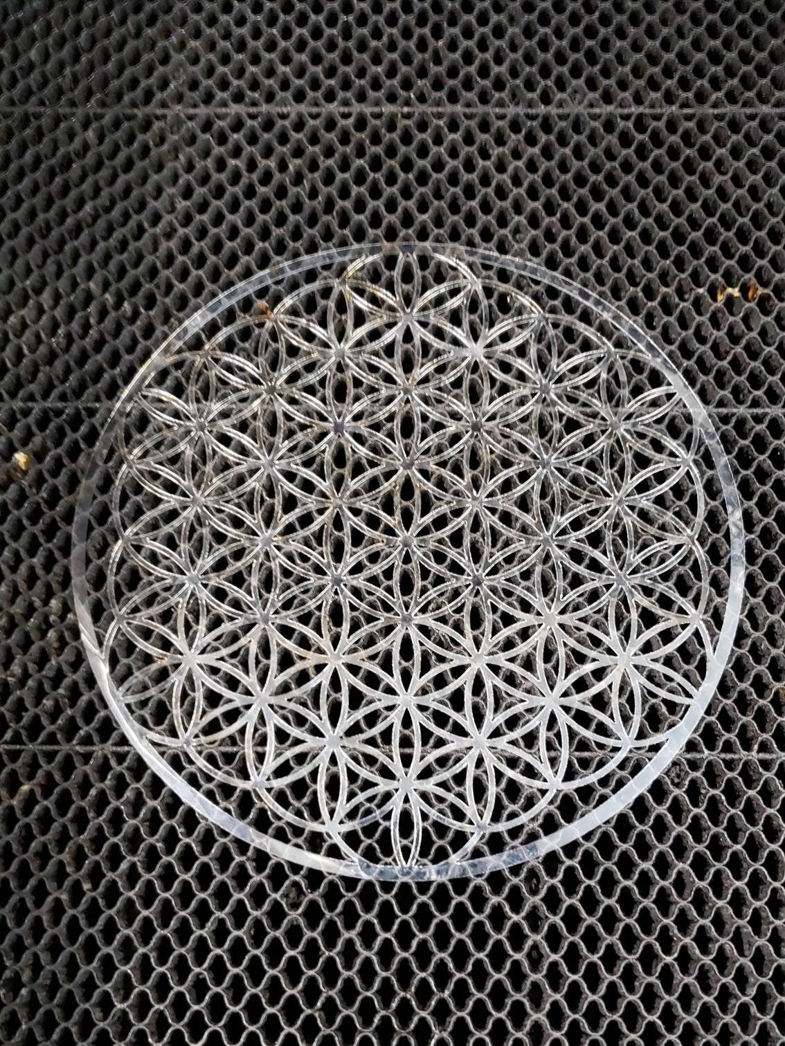 Mini Full Bloom Flower of Life Laser Cut Sacred Geometry Stencil