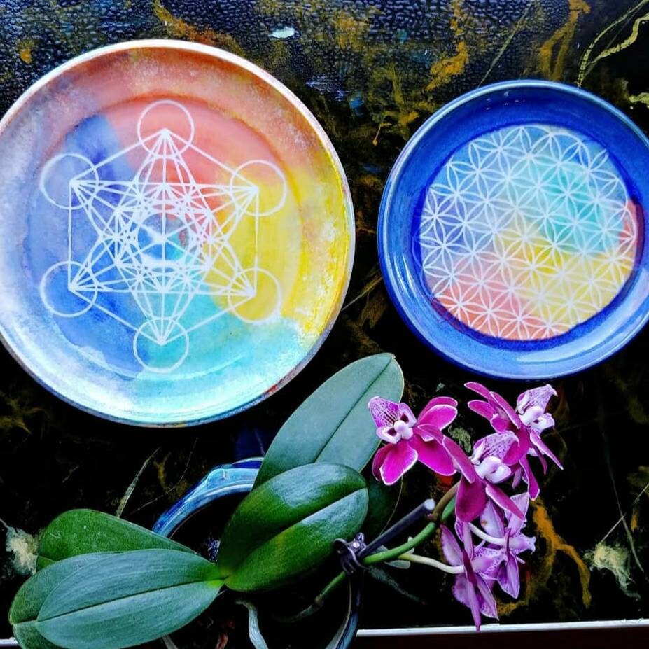 Mini Full Bloom Flower of Life Laser Cut Sacred Geometry Stencil