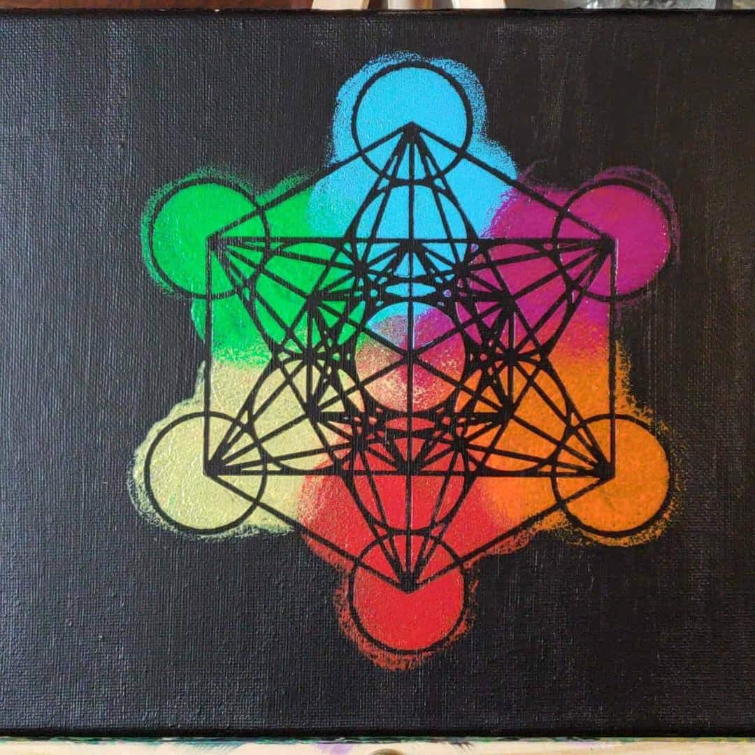 Mini Metatron's Cube Stencil - Sacred Geometry