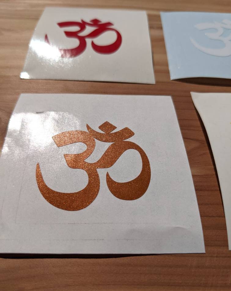 Om Symbol Sticker - ॐ Sanskrit Yoga Decal in Your Choice of Colors