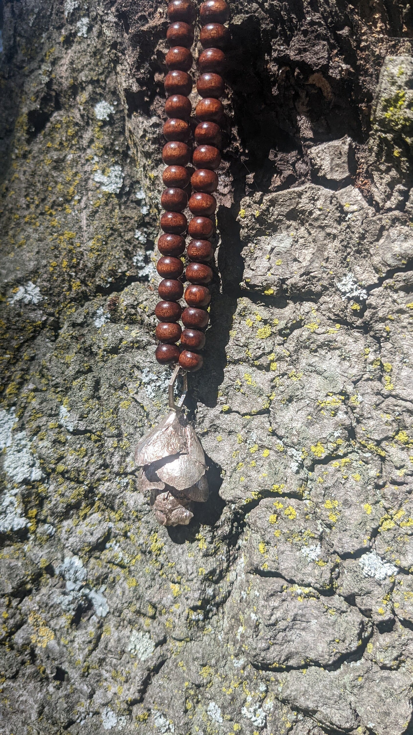 SALE - Douglas Fir Cone Hexagon Statement Necklace - Northern California Forest Art Jewelry - NorCal Pacific Northwest PNW West Coast Pinecone