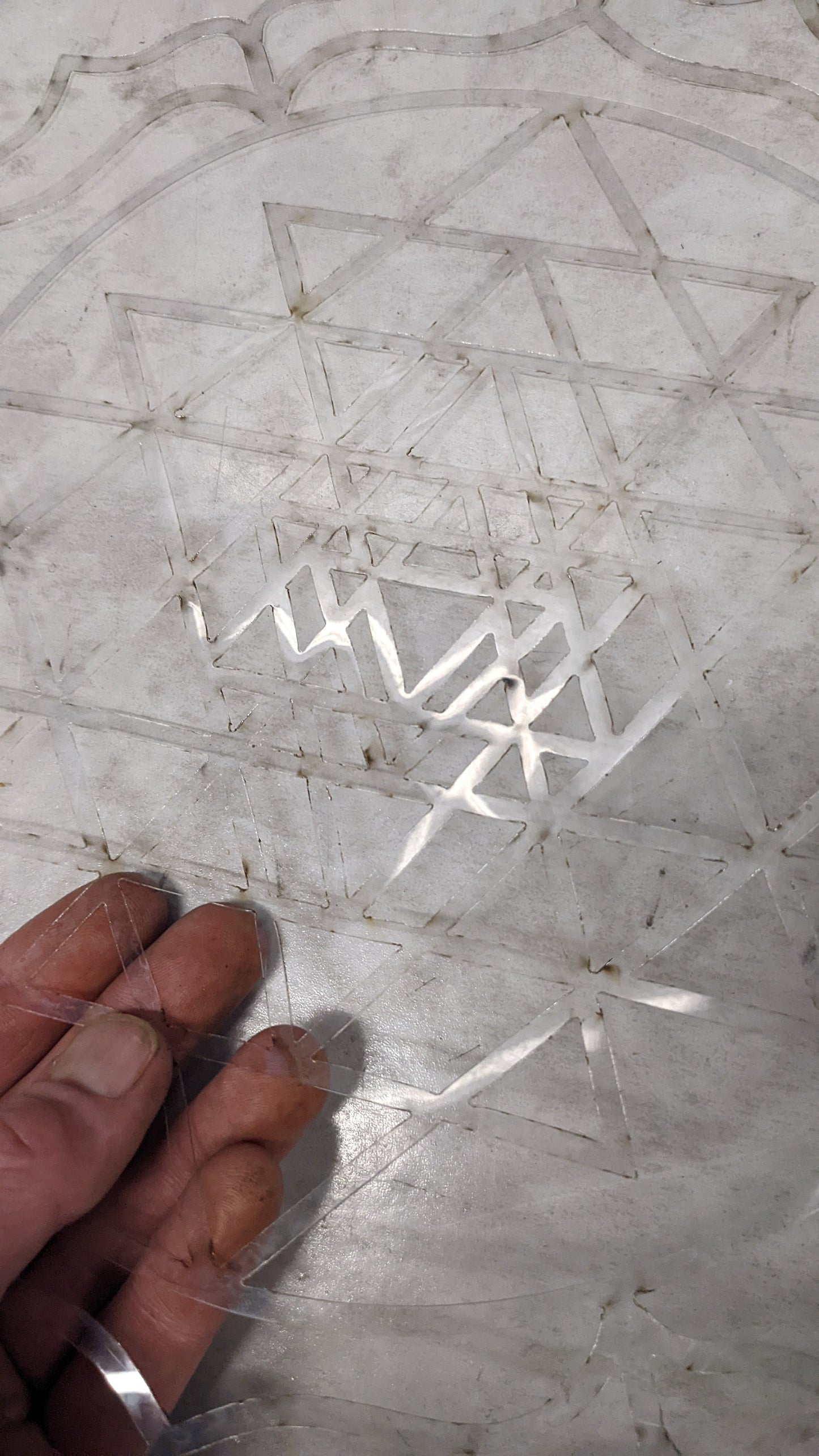 Sri Yantra Laser Cut Stencil - Sacred Geometry