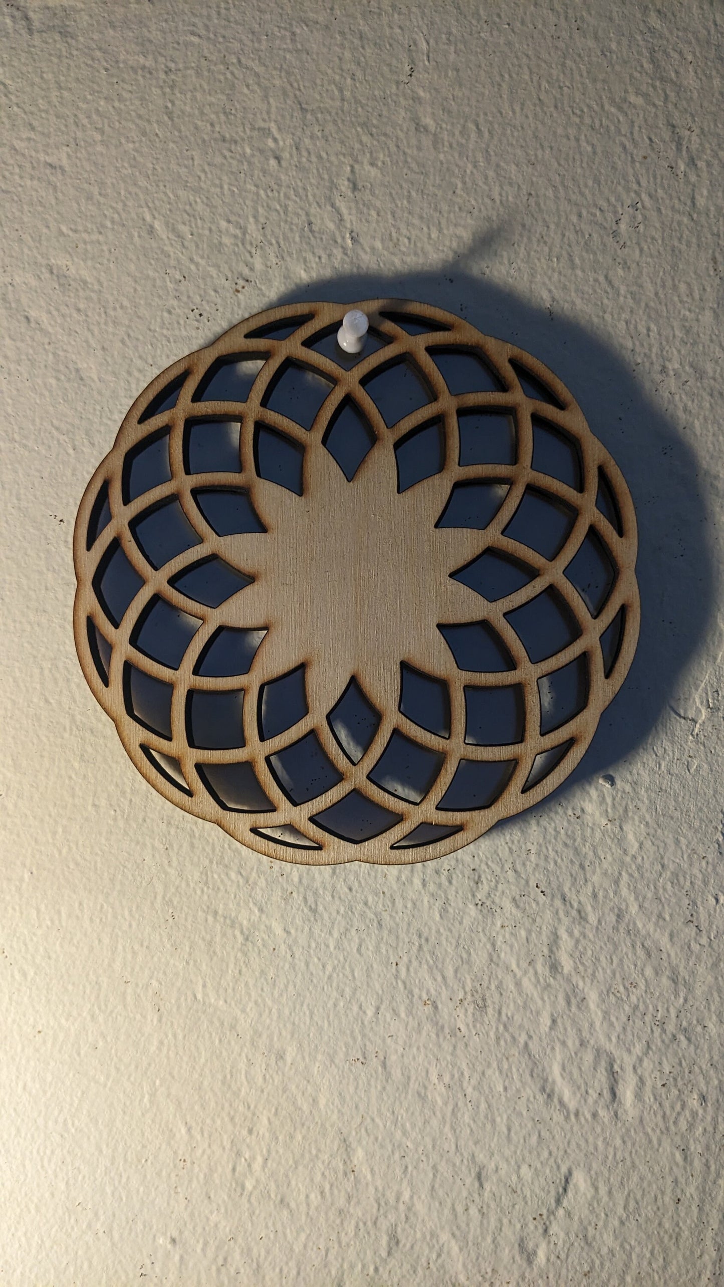 Lotus of Life 6"/ 15.5cm Wall Art or Crystal Grid in Lasercut Baltic Birch Plywood