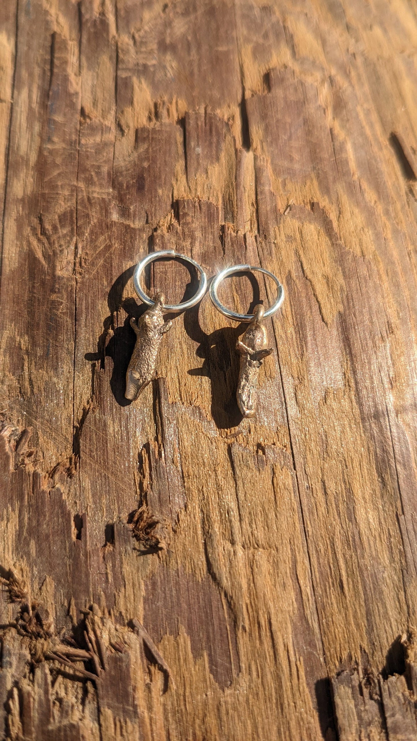 Clove Dangle Earrings - Mixed Metal Spice Jewelry in recycled Bronze and 925 Silver