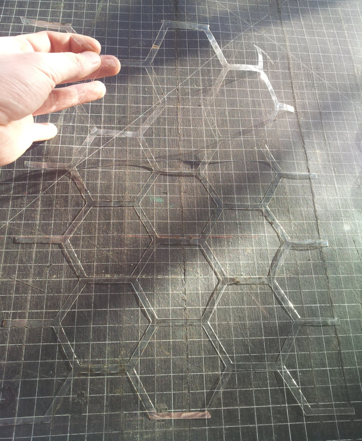 Honeycomb Laser Cut Wall Stencil - Hexagons