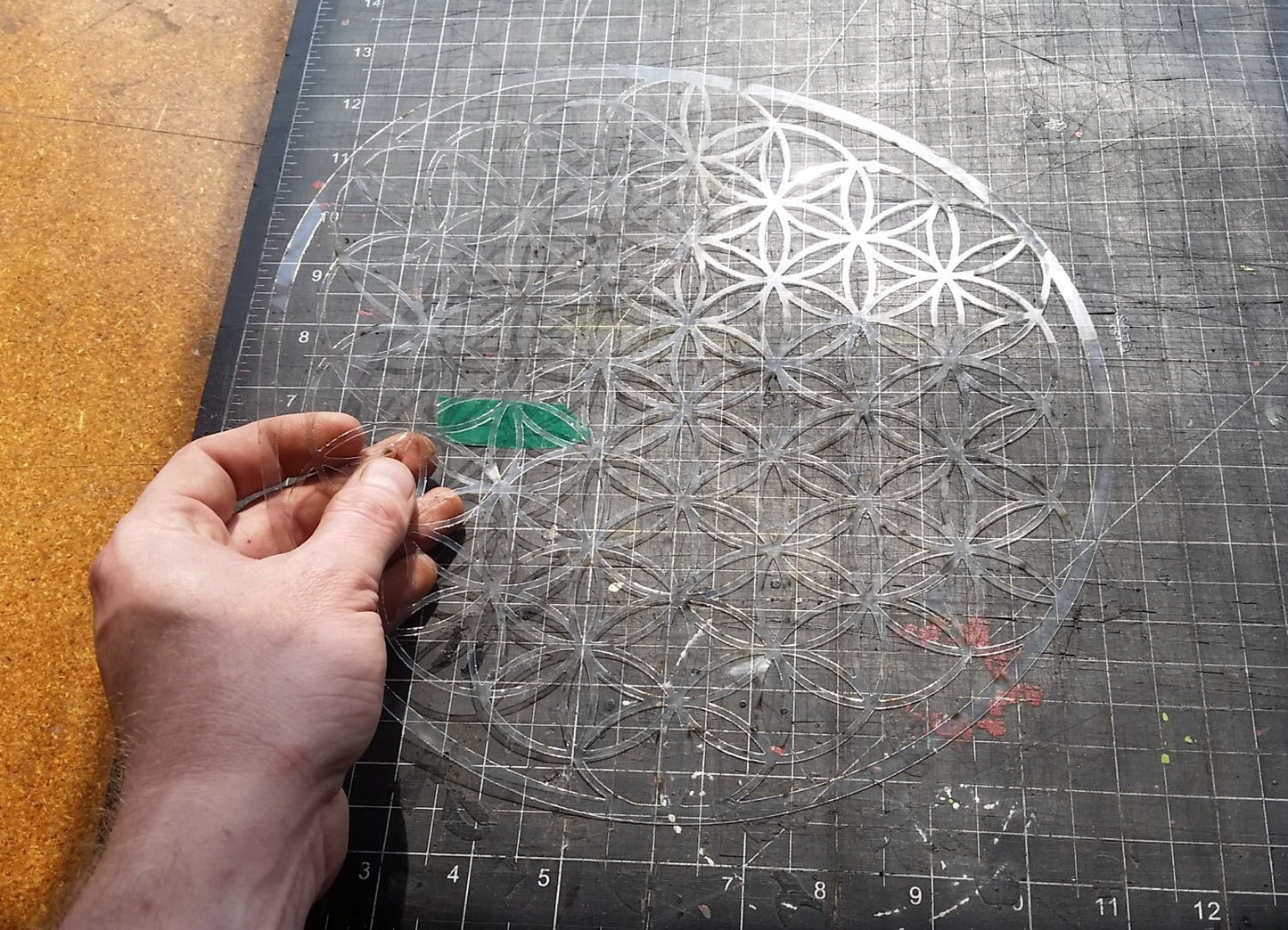 Full Bloom Flower of Life Laser Cut Sacred Geometry Stencil