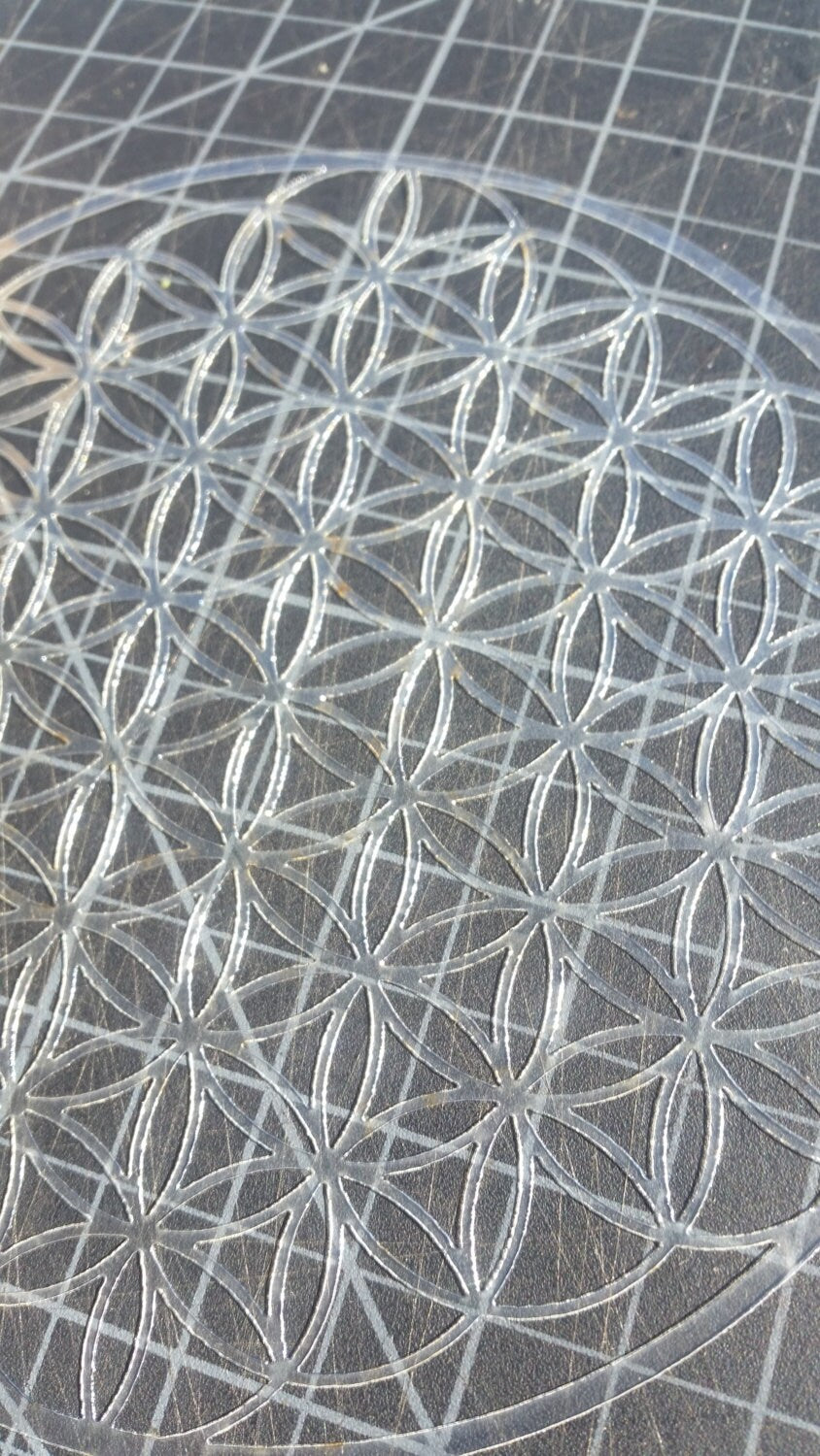 Mini Full Bloom Flower of Life Laser Cut Sacred Geometry Stencil