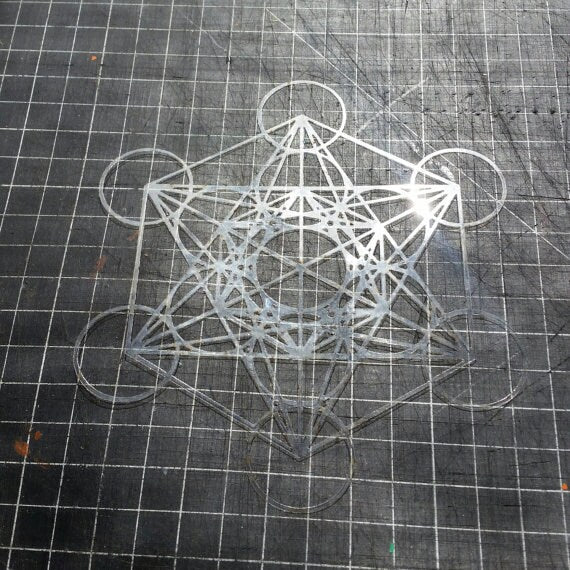 Mini Metatron's Cube Stencil - Sacred Geometry